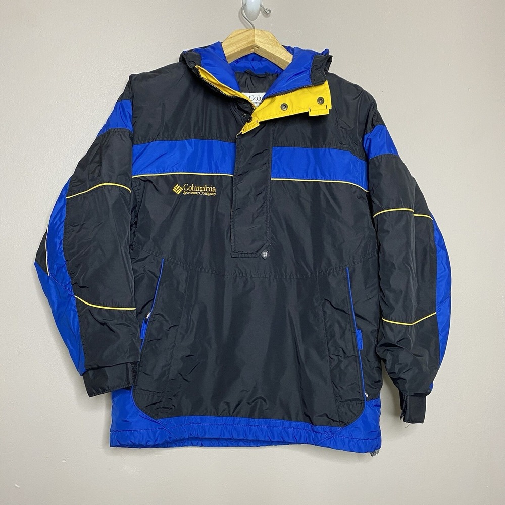 Vintage Columbia Sport Pullover Jacket Hood Ski Snowboarding Size M